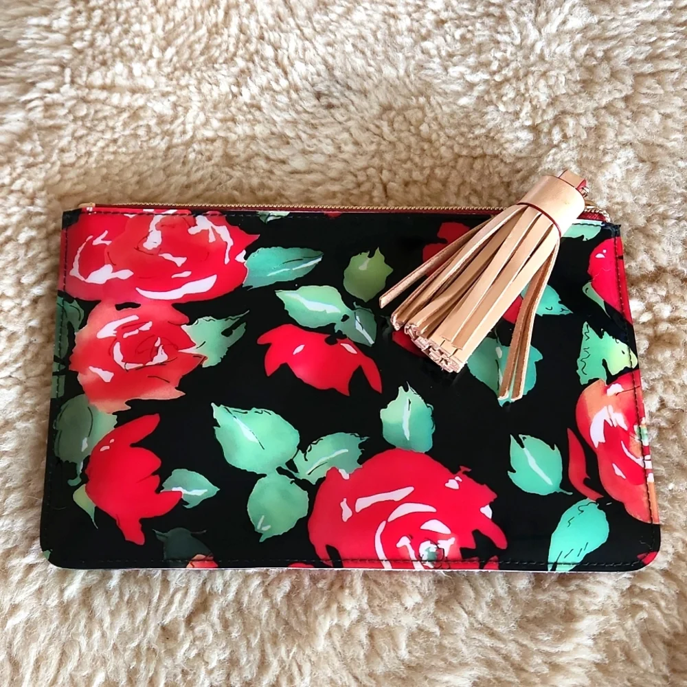 NWOT Dooney & Bourke Rose And Tassel Cosmetic Pouch - Picture 2 of 7